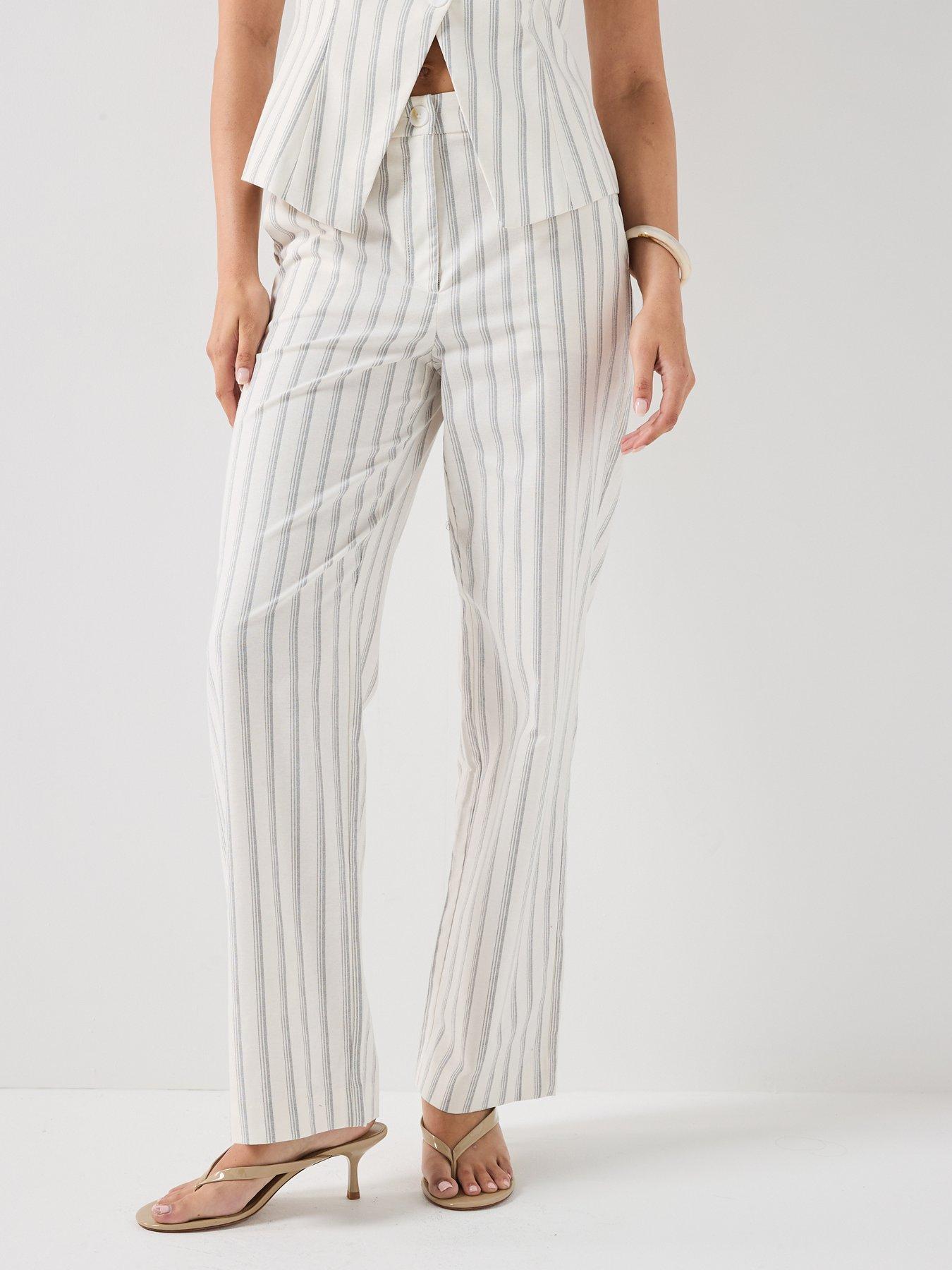Vero Moda Miona Striped Straight Trousers