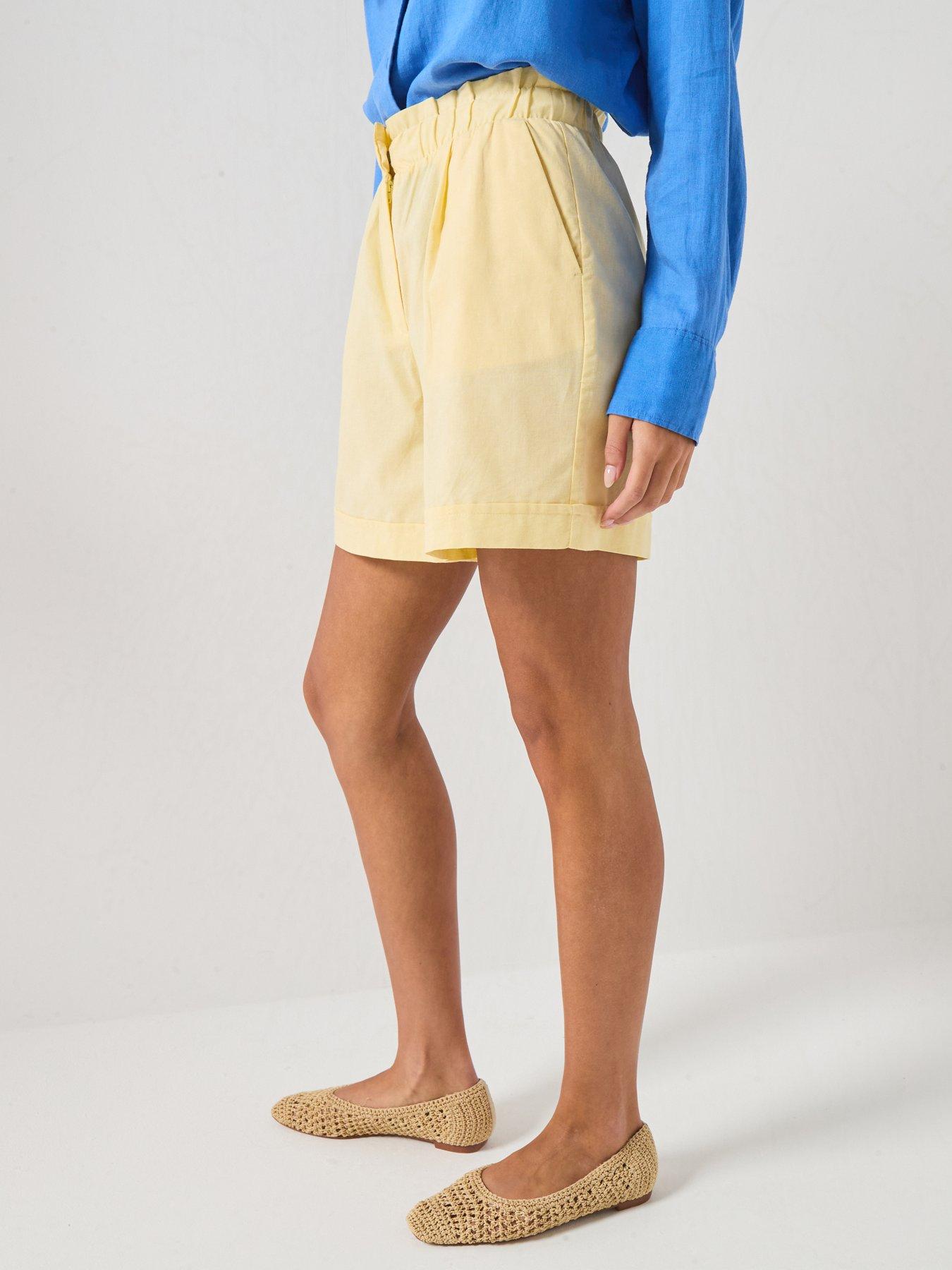 Image 6 of 6 of Vero Moda Vmselma Nw Shorts - Yellow