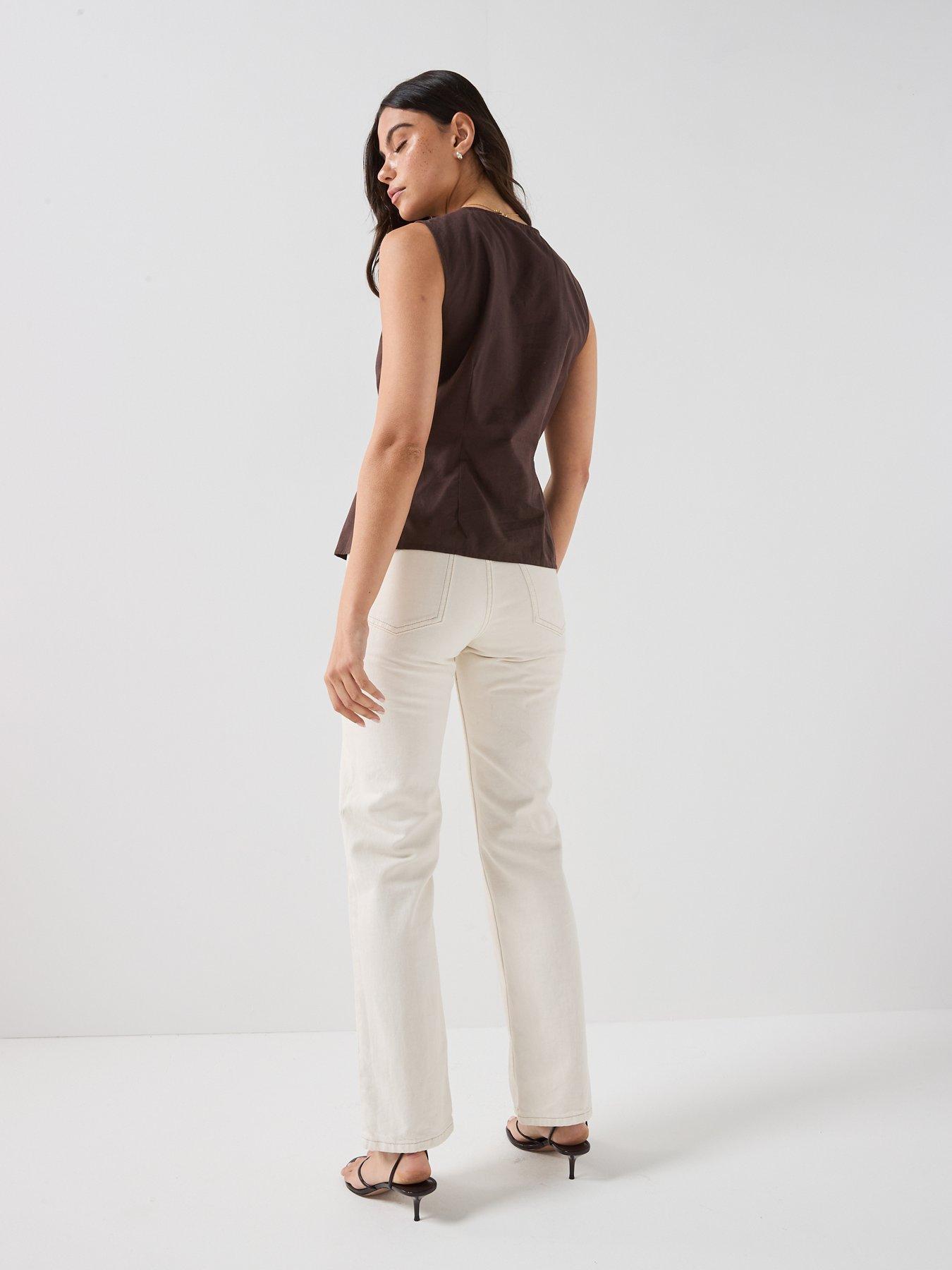 Image 5 of 5 of Vero Moda Selma Waistcoat - Brown