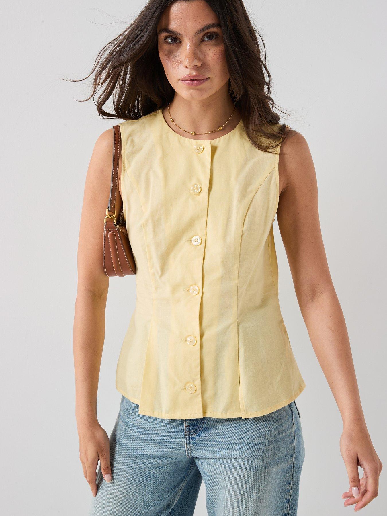 Vero Moda Selma Waistcoat - Yellow