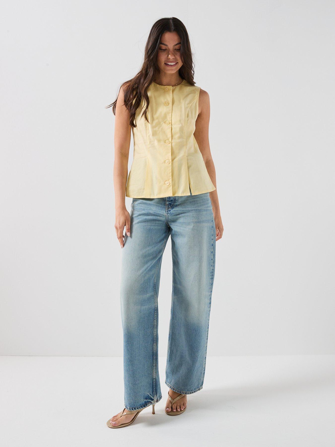 Image 3 of 5 of Vero Moda Selma Waistcoat - Yellow