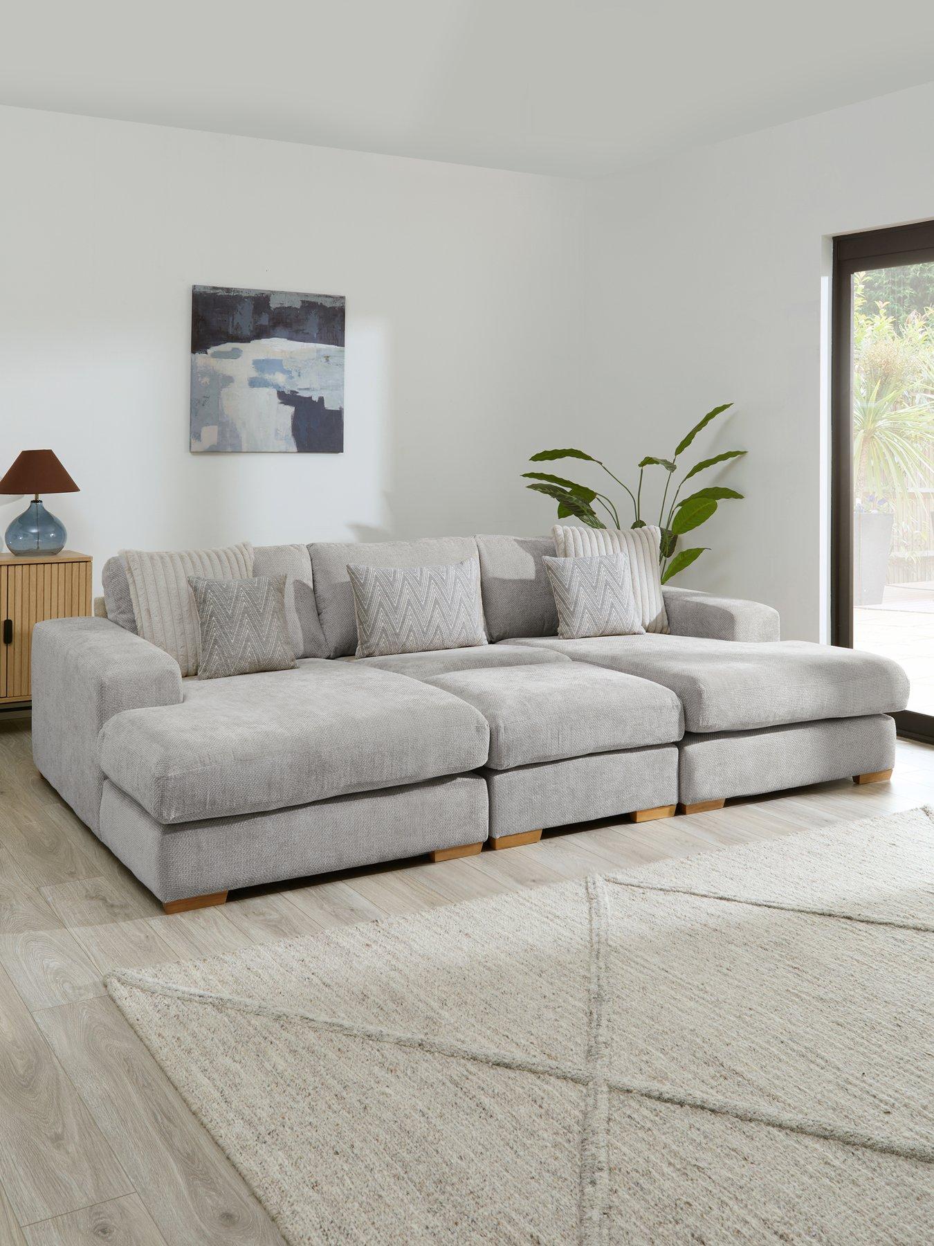 The Very Collection Broadgate U-shape Modular Sofa with Footstool - Made to Order in the UK