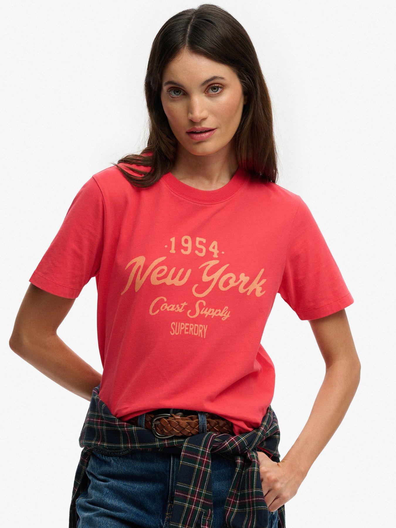 Superdry Beach Club Relaxed T-Shirt - Red