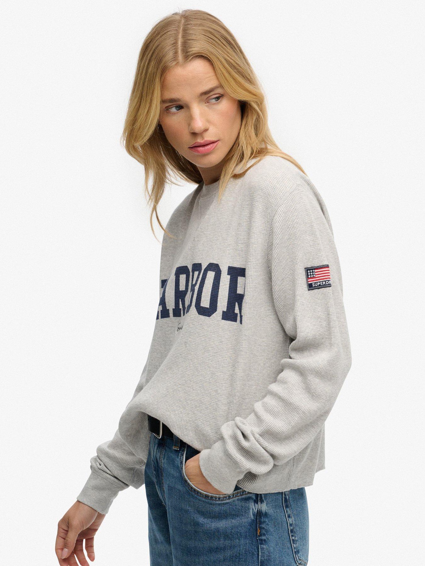  image of superdry-athletic-essential-graphic-long-sleeve-top-grey