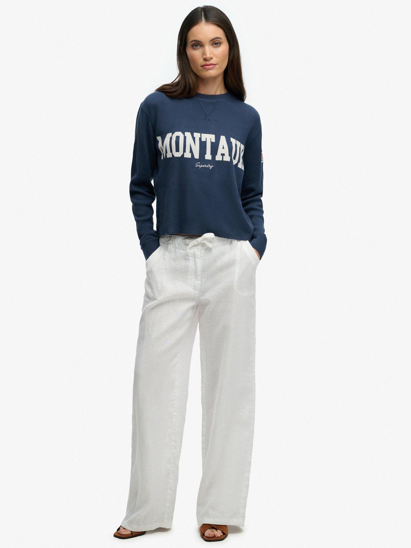  image of superdry-athletic-essential-graphic-long-sleeve-top-blue