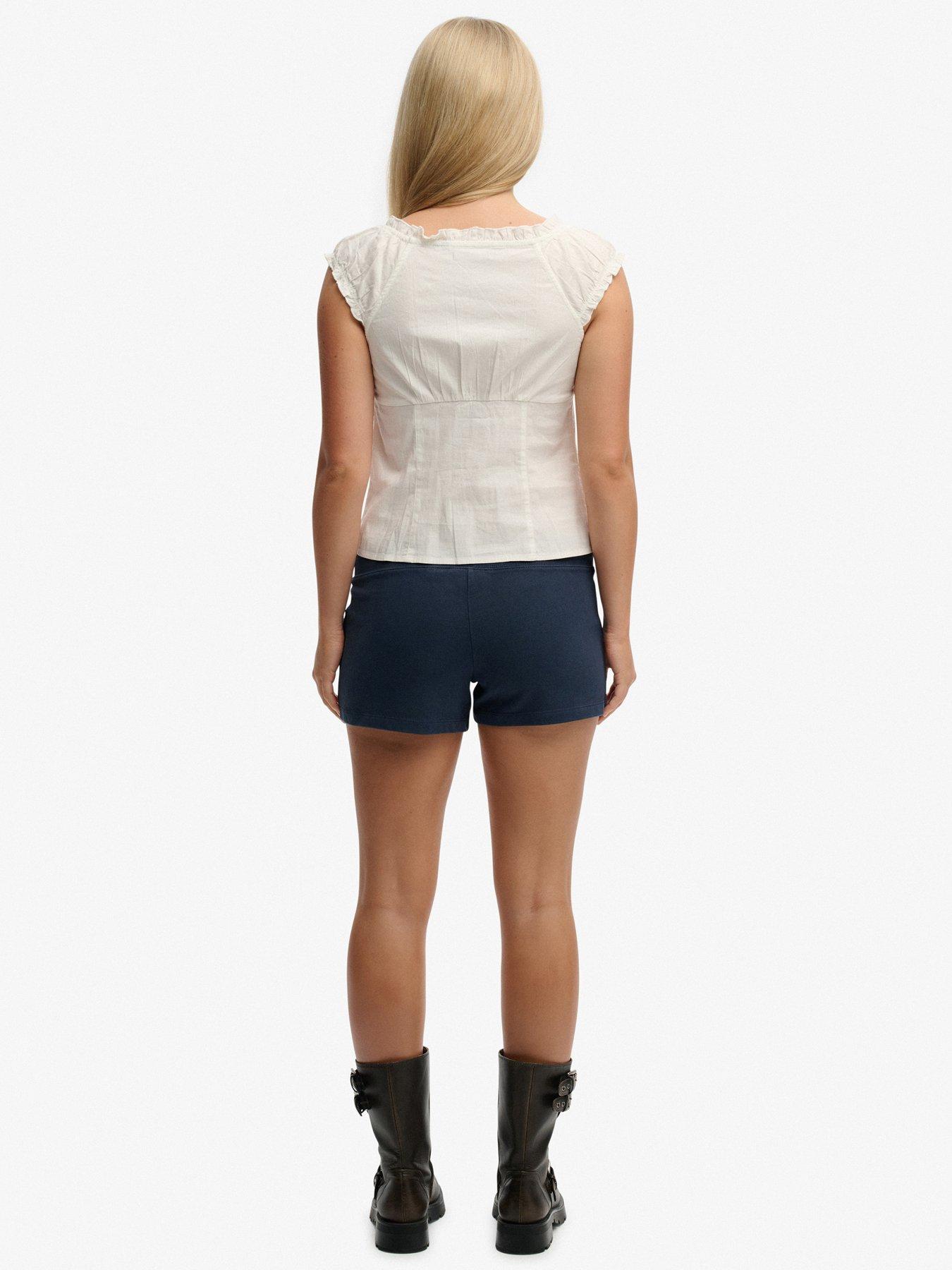  image of superdry-athletic-essentials-jersey-script-short-blue