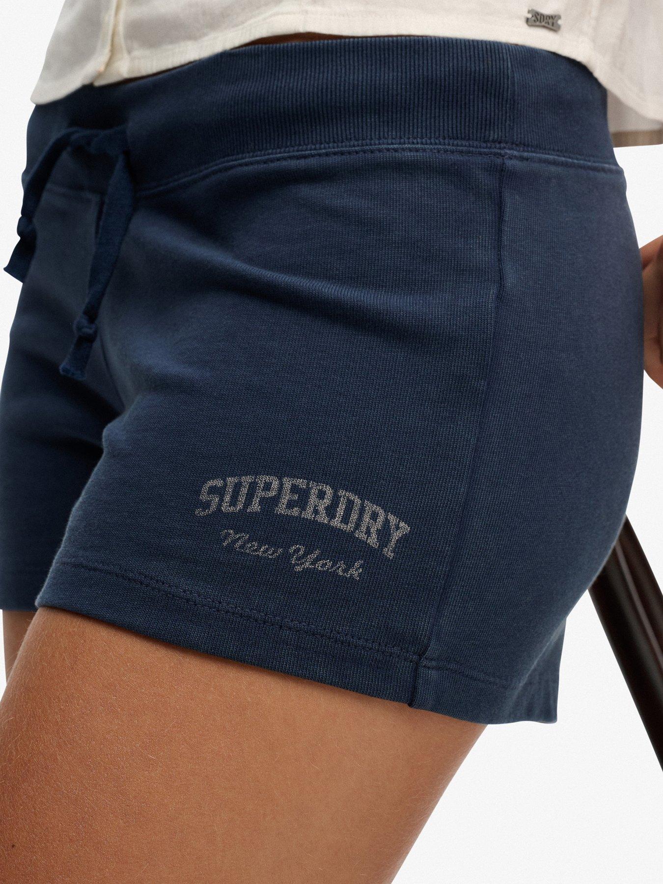  image of superdry-athletic-essentials-jersey-script-short-blue