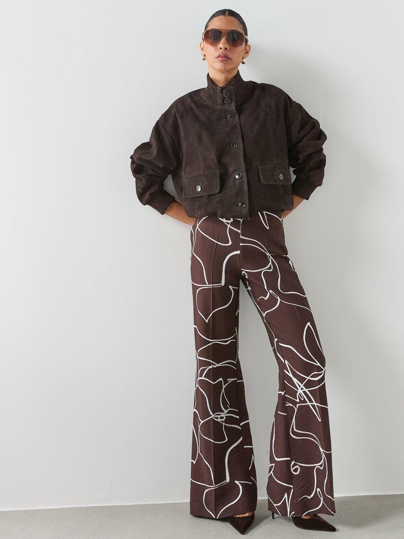 Image 6 of 6 of Mango Buttoned Suede Jacket - Brown