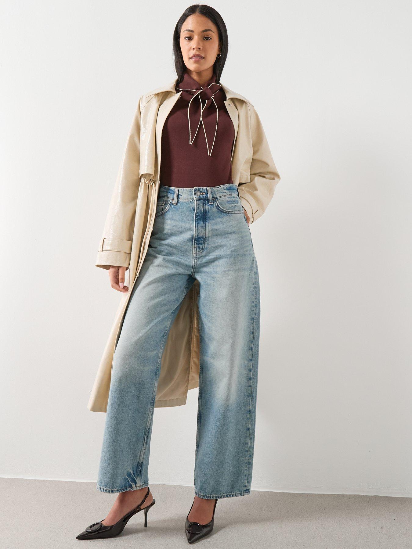  image of mango-knitted-top-with-scarf-detail-brown