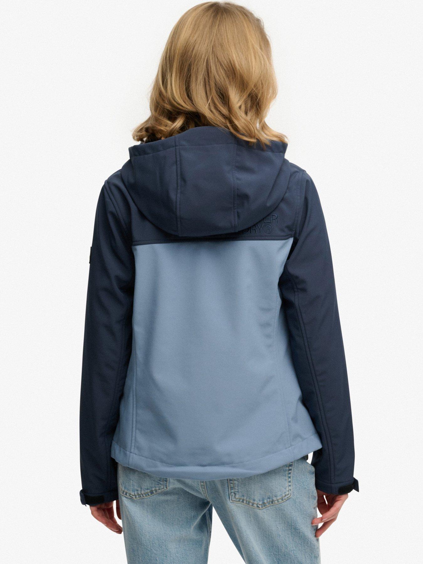 Image 2 of 6 of Superdry Hooded Colour Block Trekker Jacket - Blue