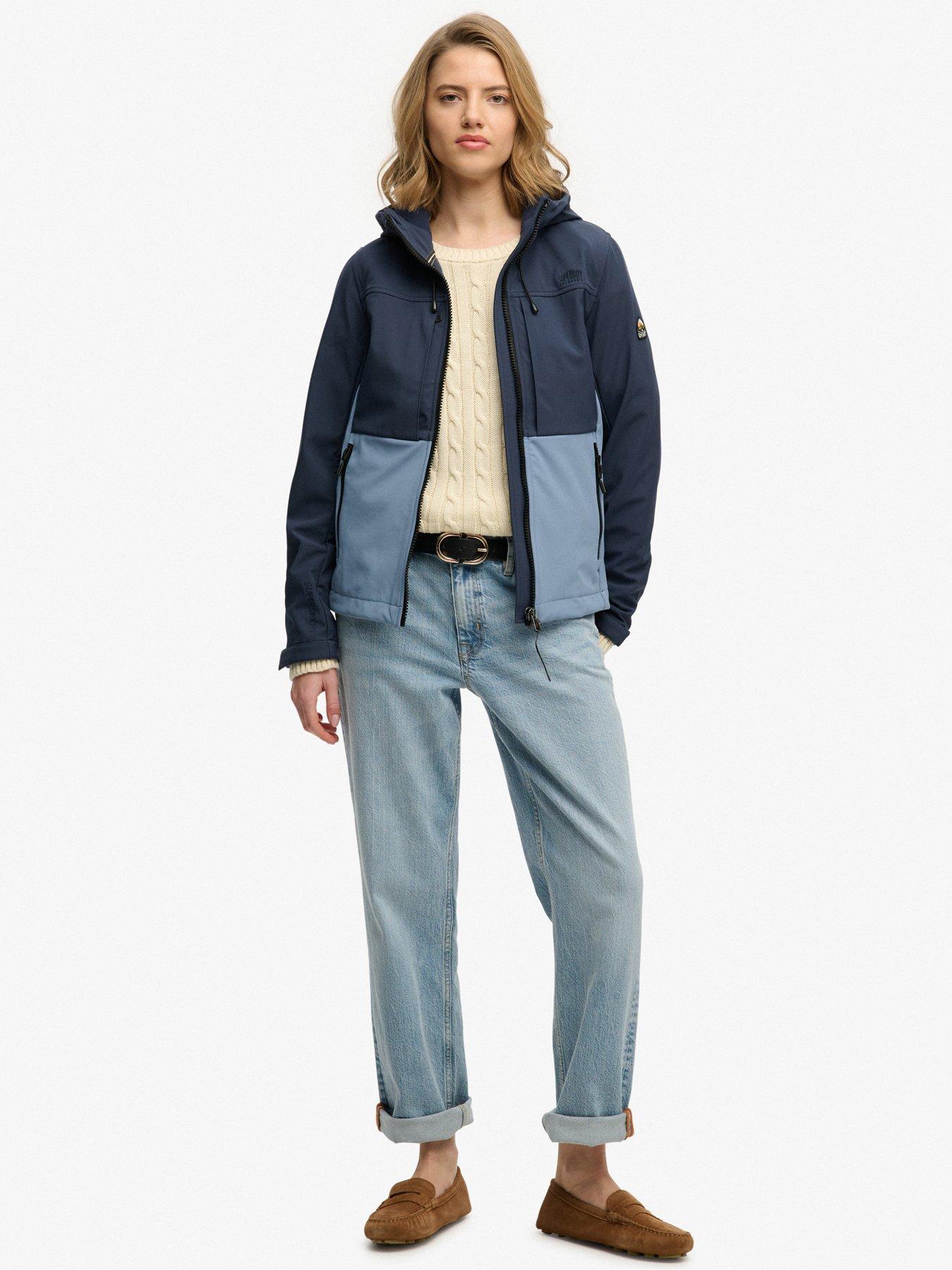 Image 3 of 6 of Superdry Hooded Colour Block Trekker Jacket - Blue
