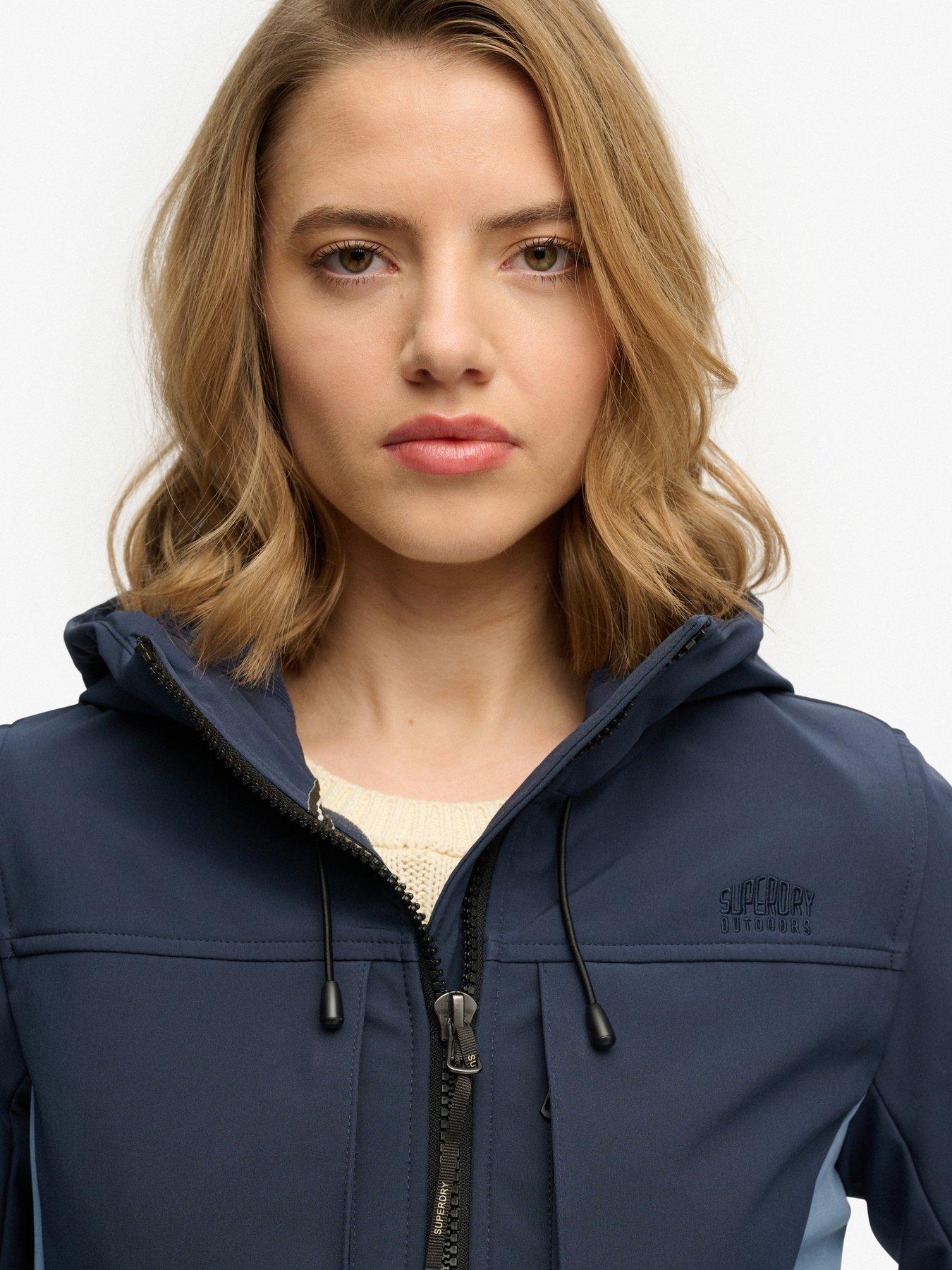 Image 4 of 6 of Superdry Hooded Colour Block Trekker Jacket - Blue