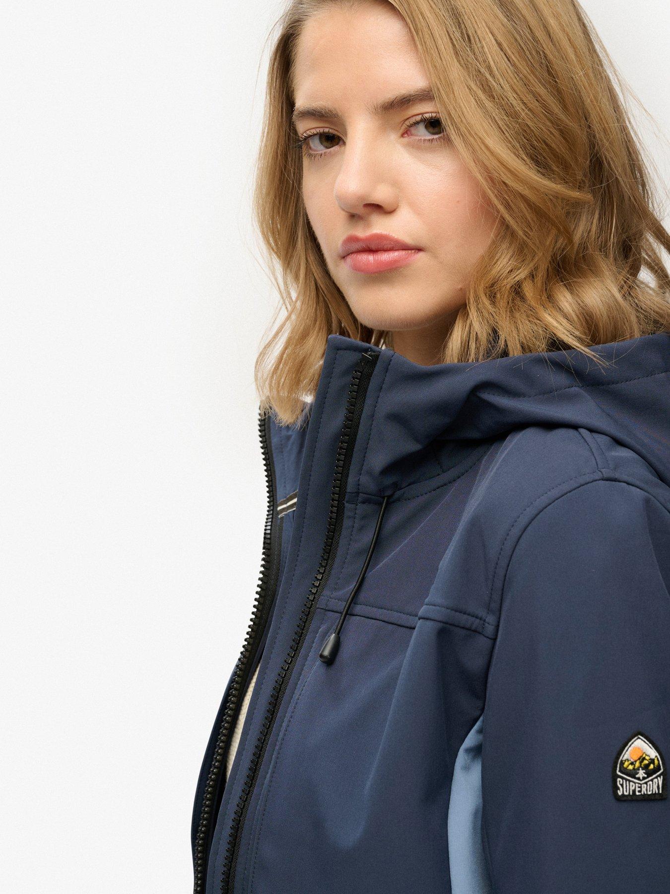 Image 6 of 6 of Superdry Hooded Colour Block Trekker Jacket - Blue