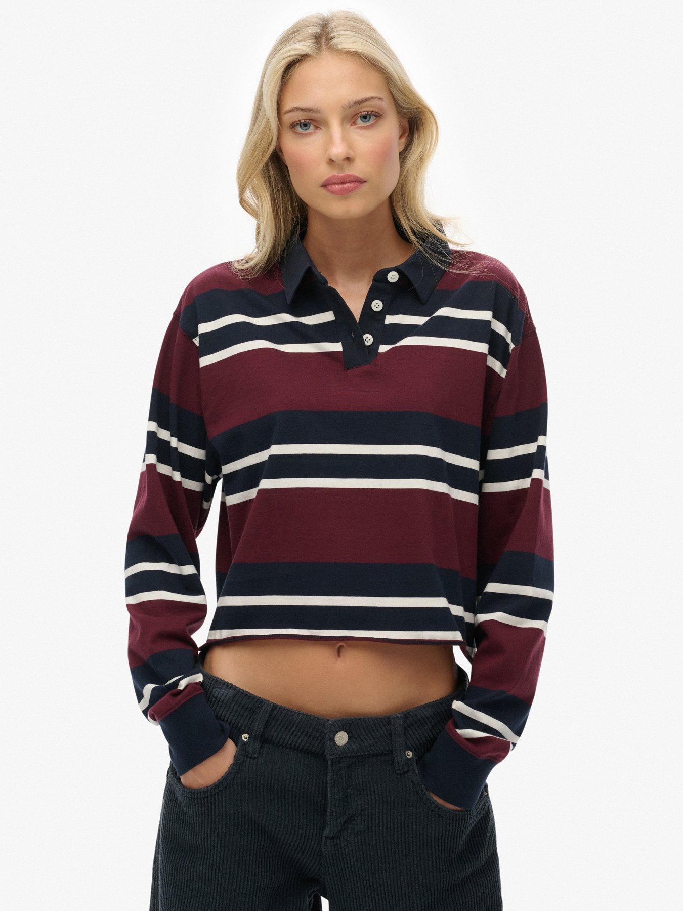 Superdry Ath Ess Cropped Stripe Rugby
