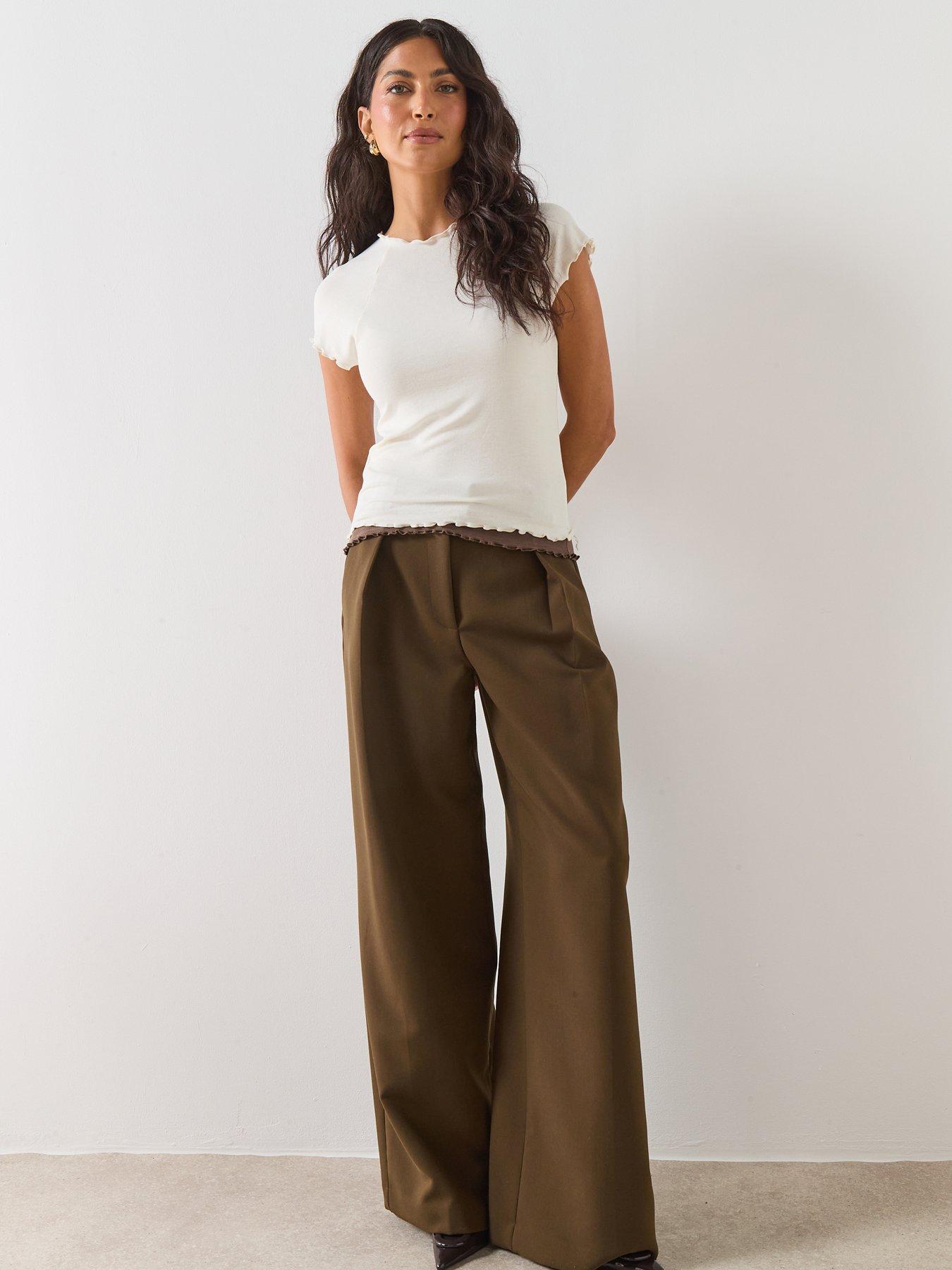  image of mango-contrasting-t-shirt-beige