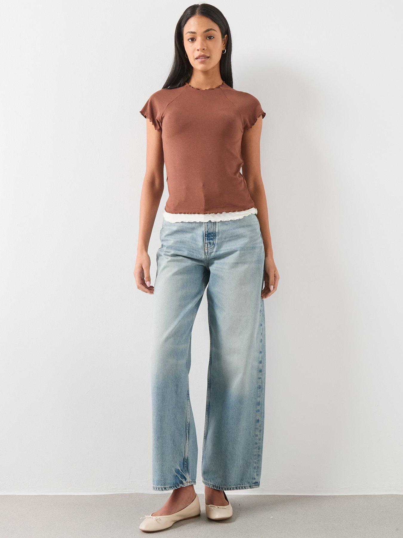 Image 3 of 4 of Mango T-Shirt Curlita - Brown