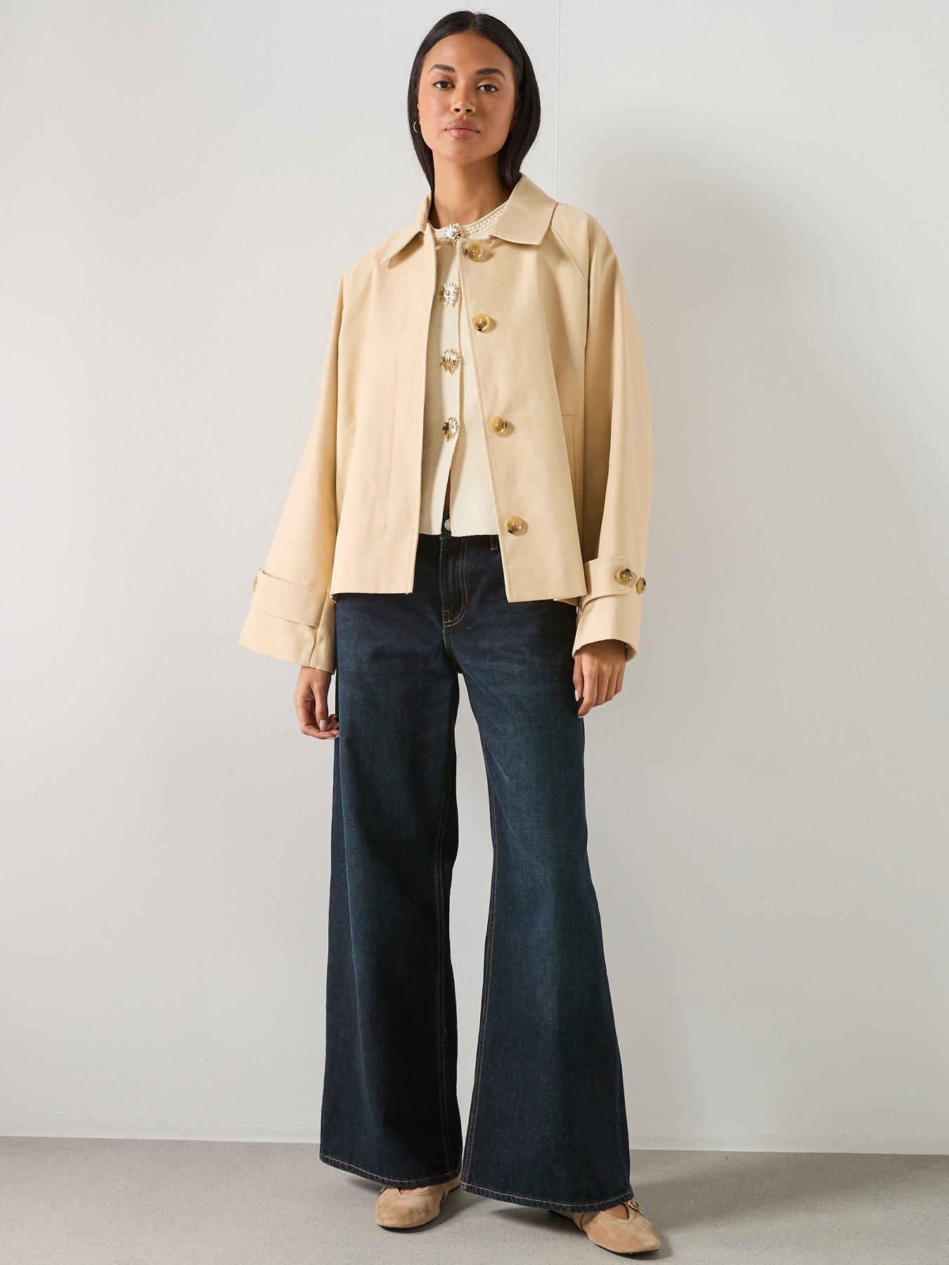  image of mango-oversized-short-trench-beige
