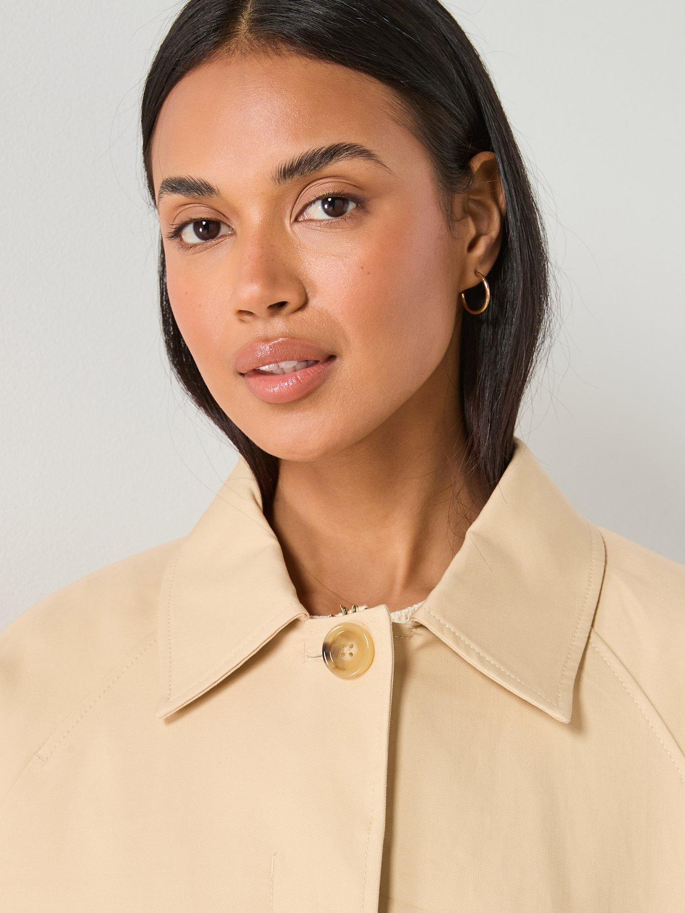 image of mango-oversized-short-trench-beige