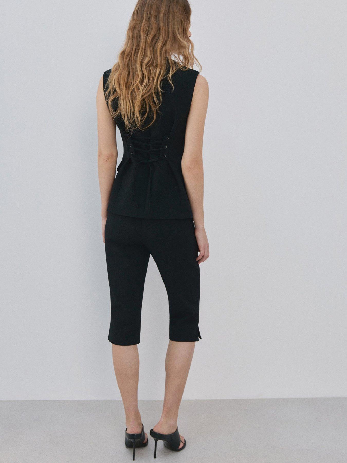  image of mango-biker-leggings-black