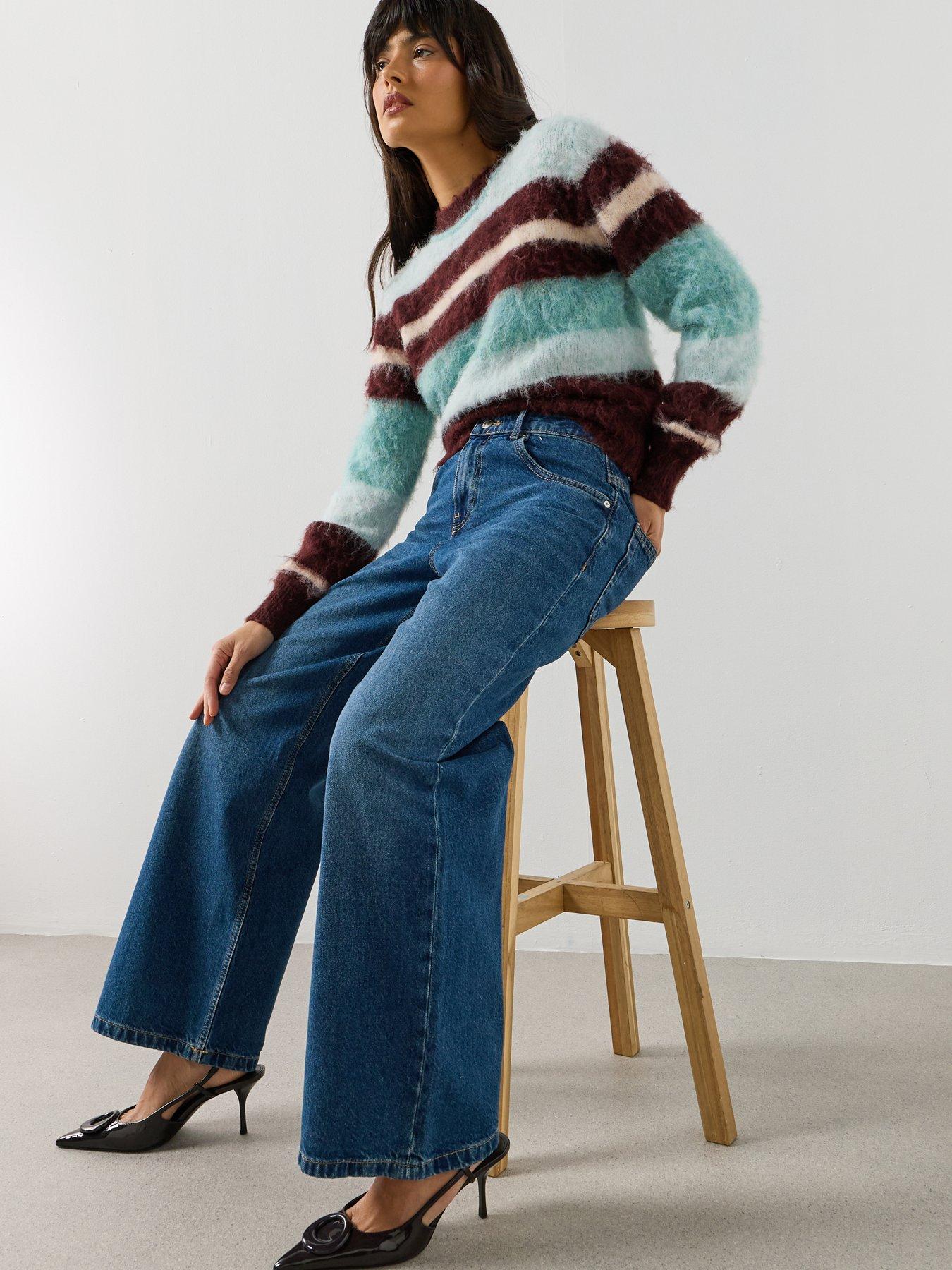  image of mango-mid-rise-straight-jeans-blue
