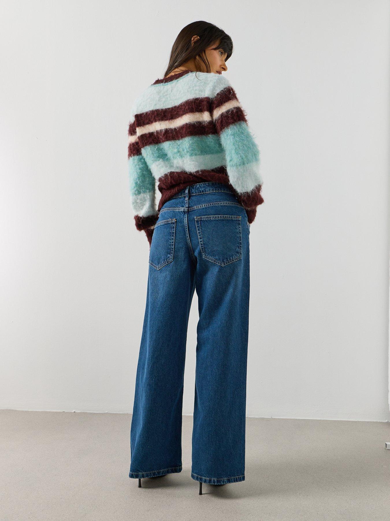  image of mango-mid-rise-straight-jeans-blue