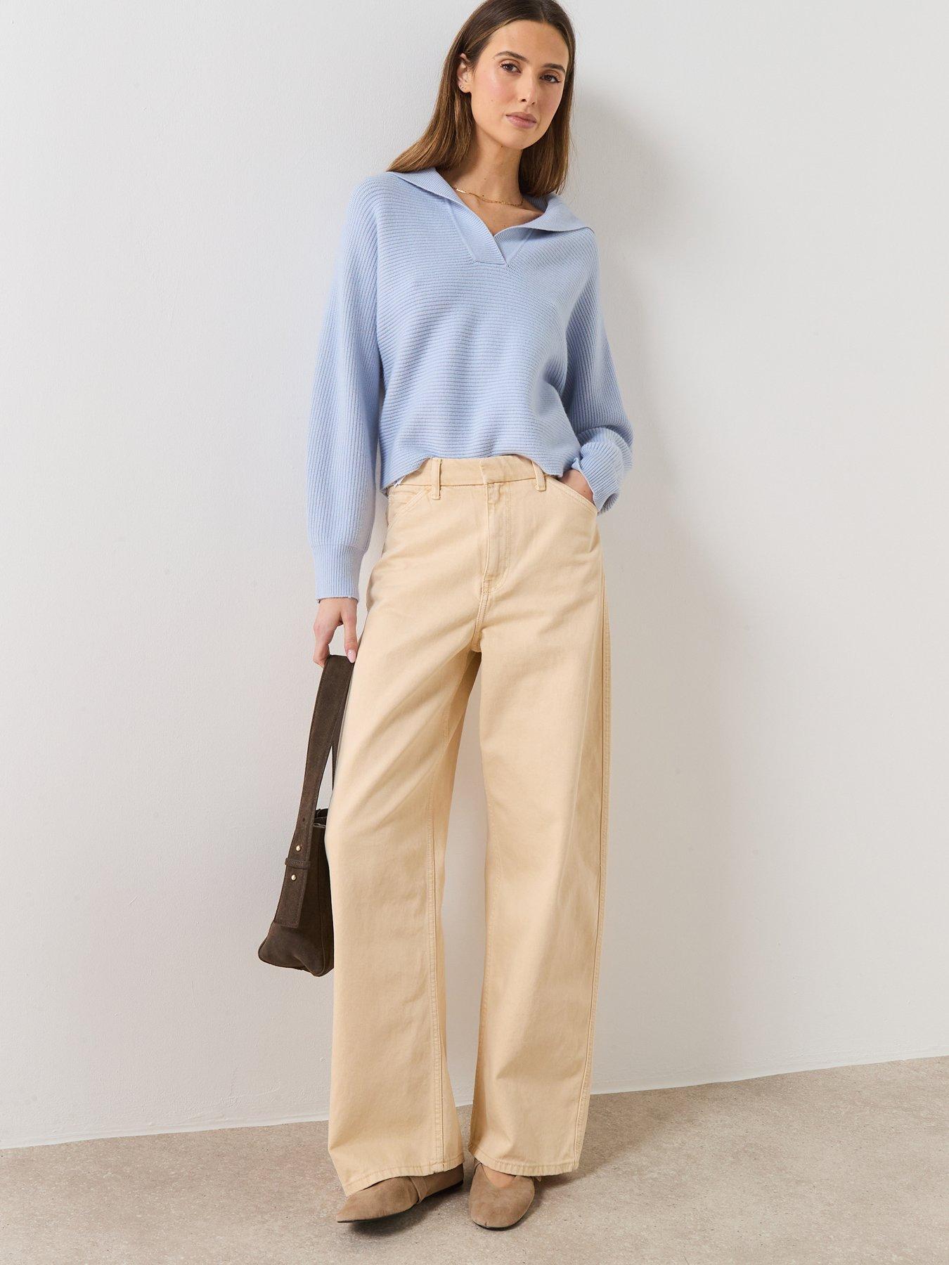  image of mango-mid-rise-balloon-jeans-vanilla