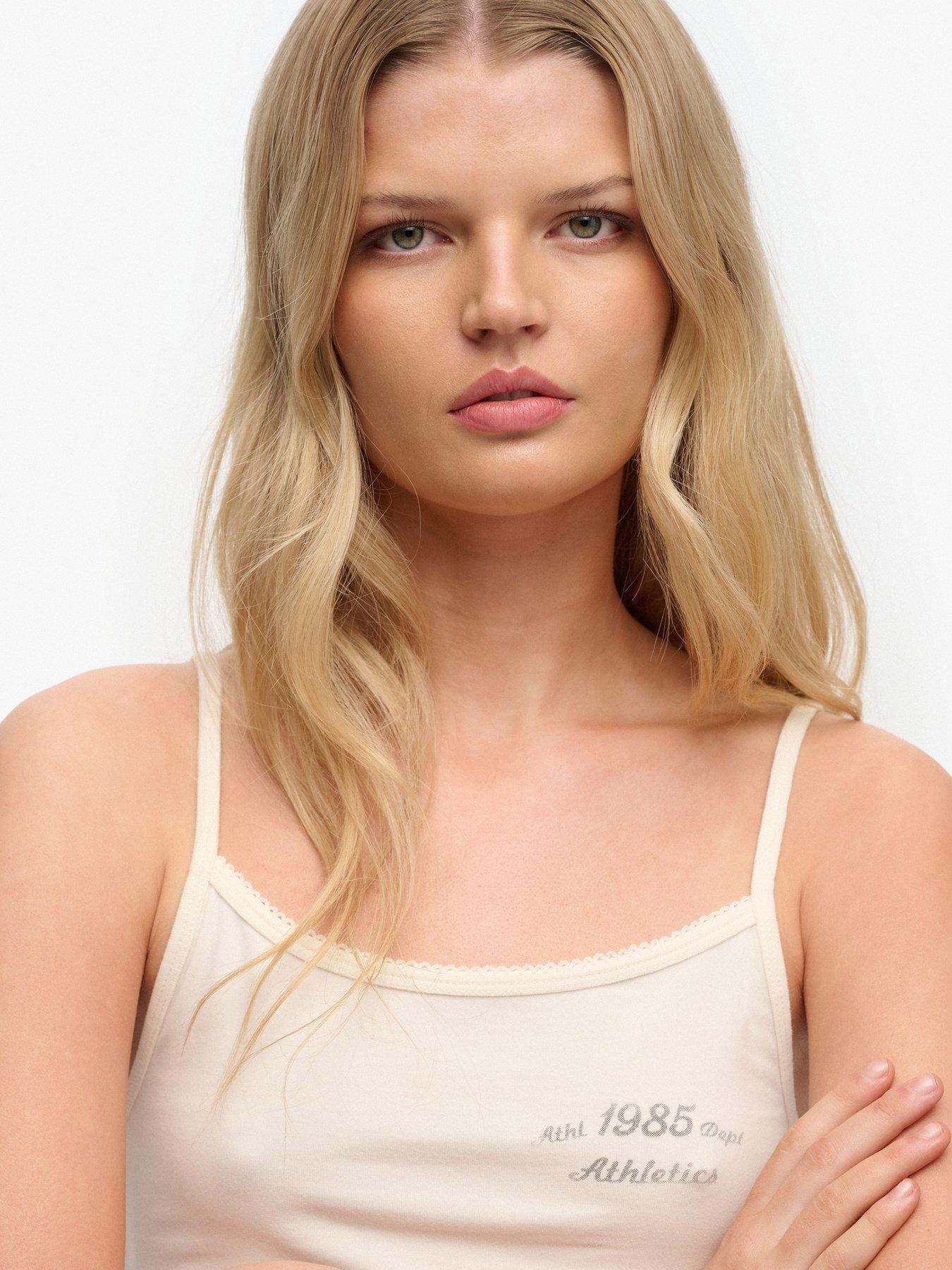  image of superdry-athletics-essentials-cami-top-white