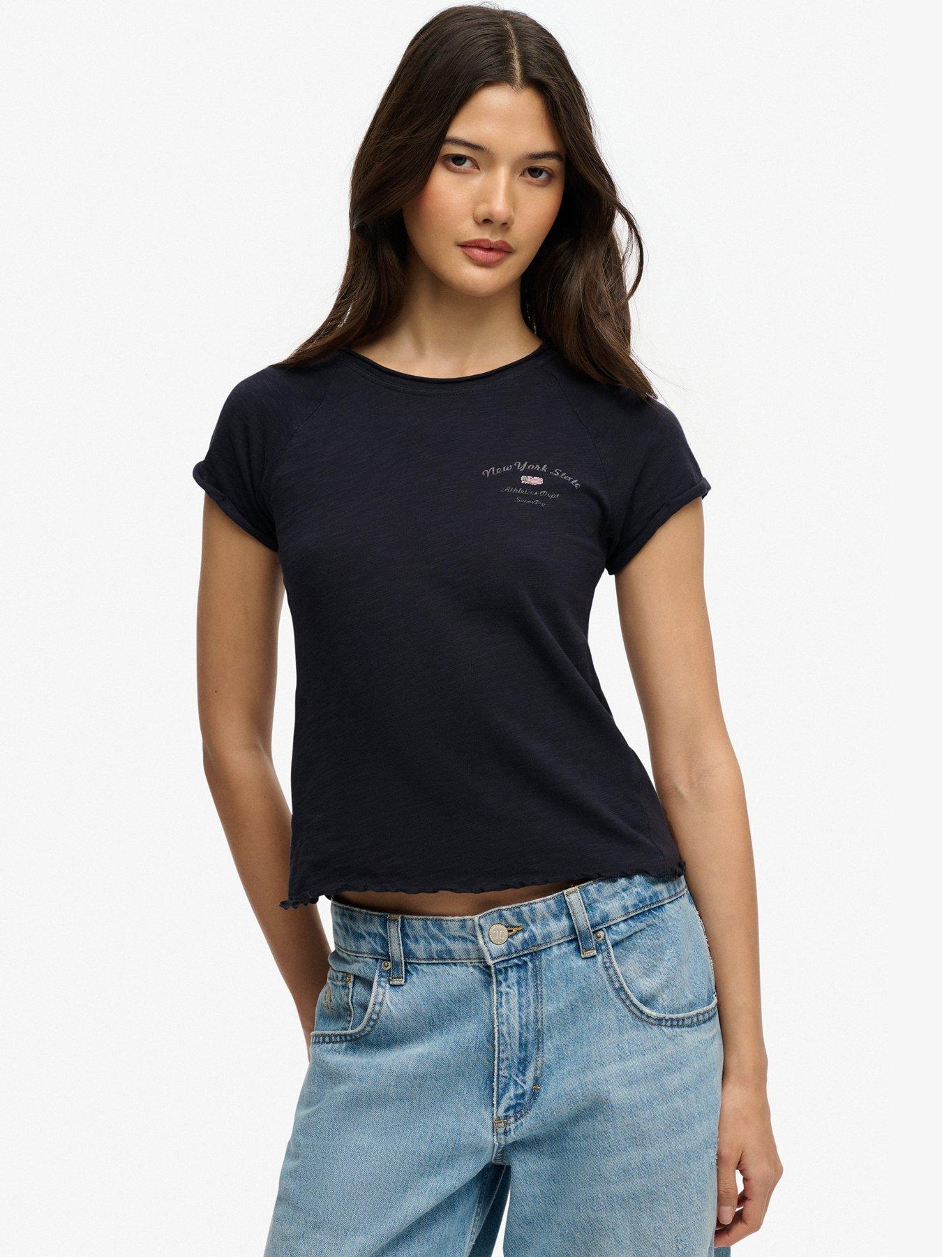  image of superdry-athletic-essentials-slub-graphic-t-shirt-blue