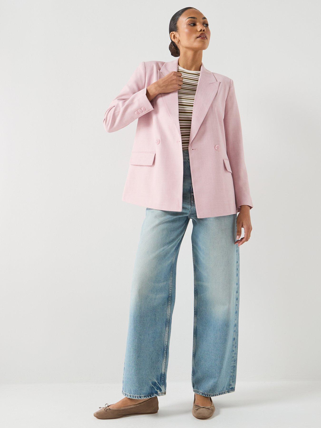 Image 3 of 5 of Vero Moda Vmcassidy Long Sleeve Loose Blazer - Pink