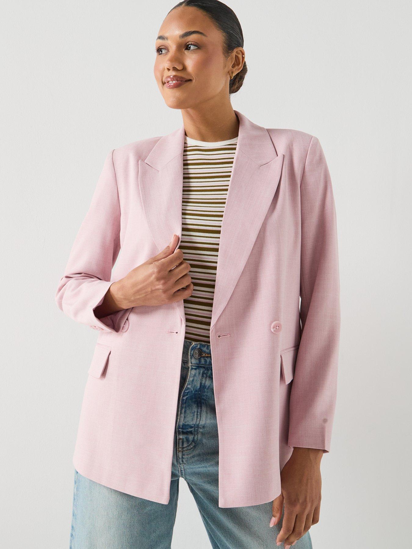 Image 5 of 5 of Vero Moda Vmcassidy Long Sleeve Loose Blazer - Pink