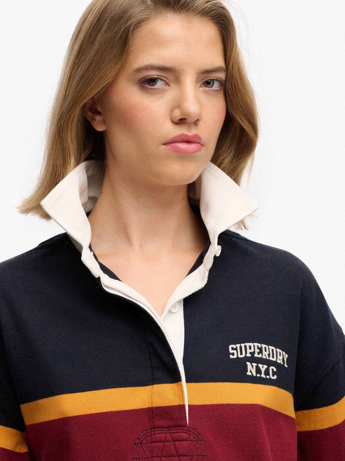 Image 5 of 5 of Superdry Heritage Stripe Rugby Top - Blue