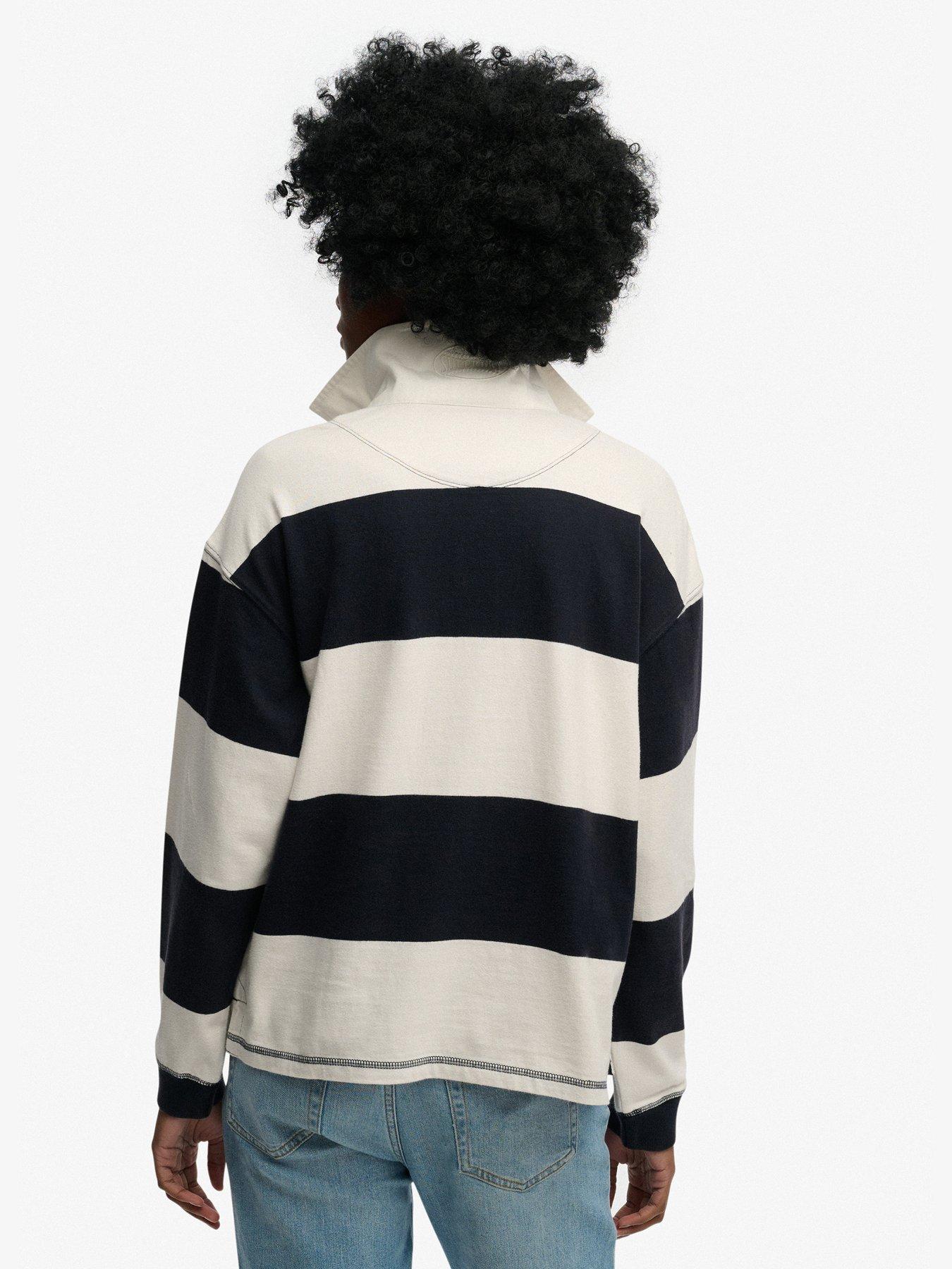  image of superdry-heritage-stripe-rugby-top-blue
