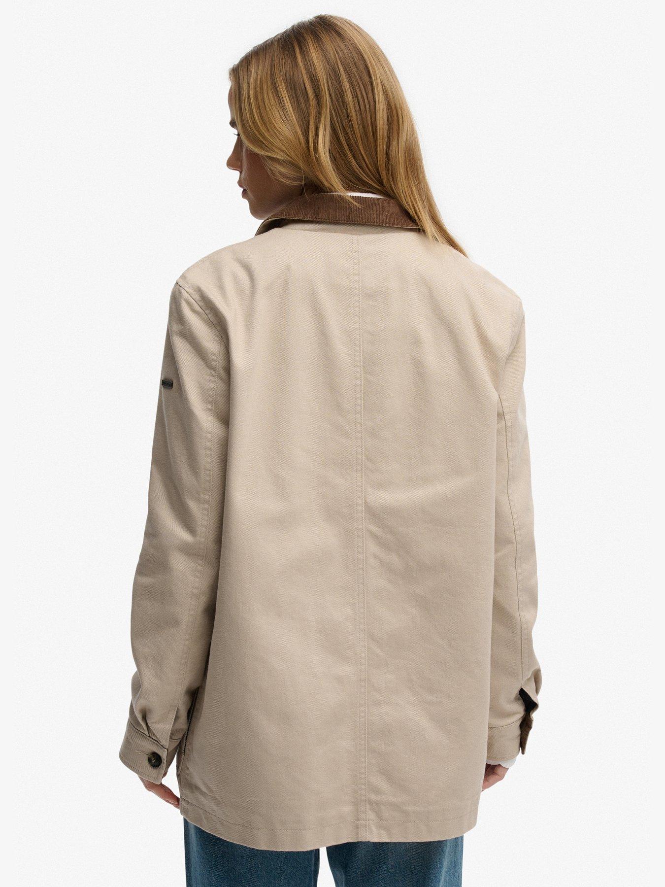 stillFront image of superdry-estate-cotton-barn-jacket-beige