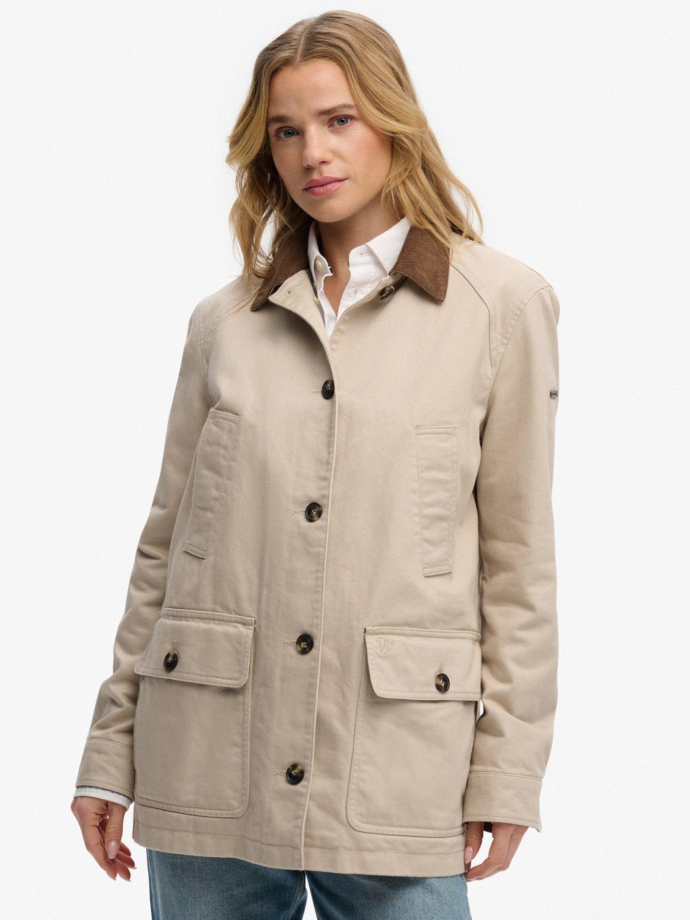  image of superdry-estate-cotton-barn-jacket-beige