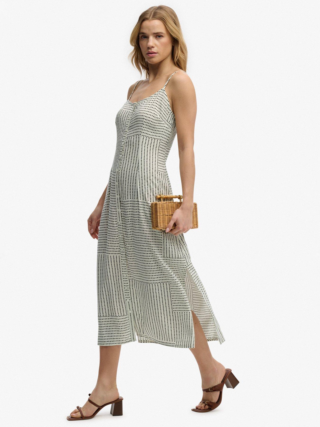 Image 3 of 7 of Superdry Print Btn Down Cami Midi Dress