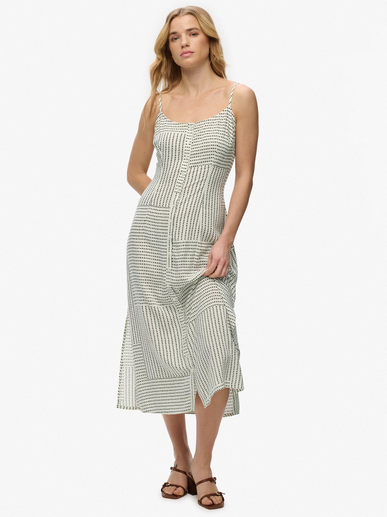 Image 6 of 7 of Superdry Print Btn Down Cami Midi Dress