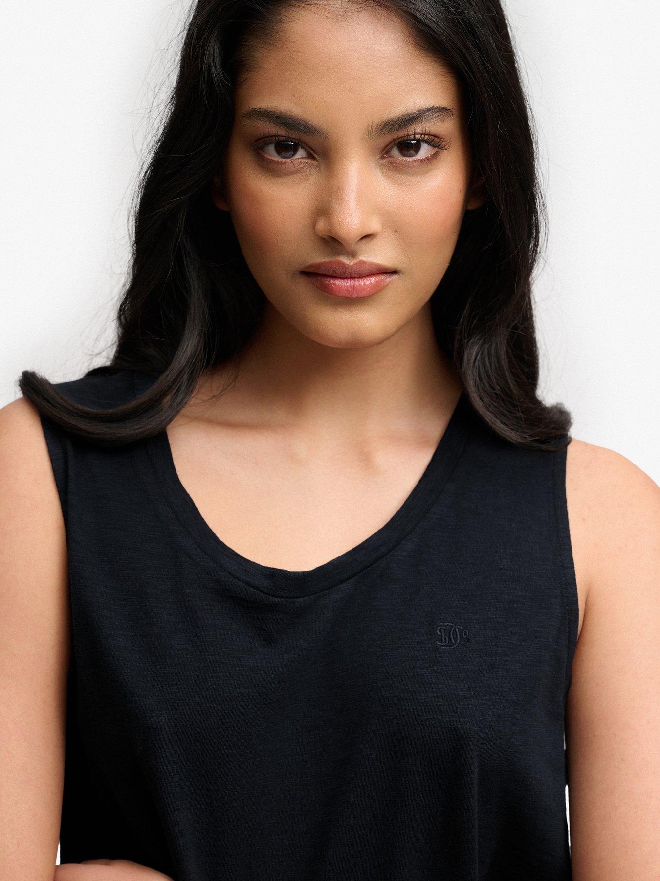 Image 4 of 4 of Superdry Scoop Neck Tank - Navy