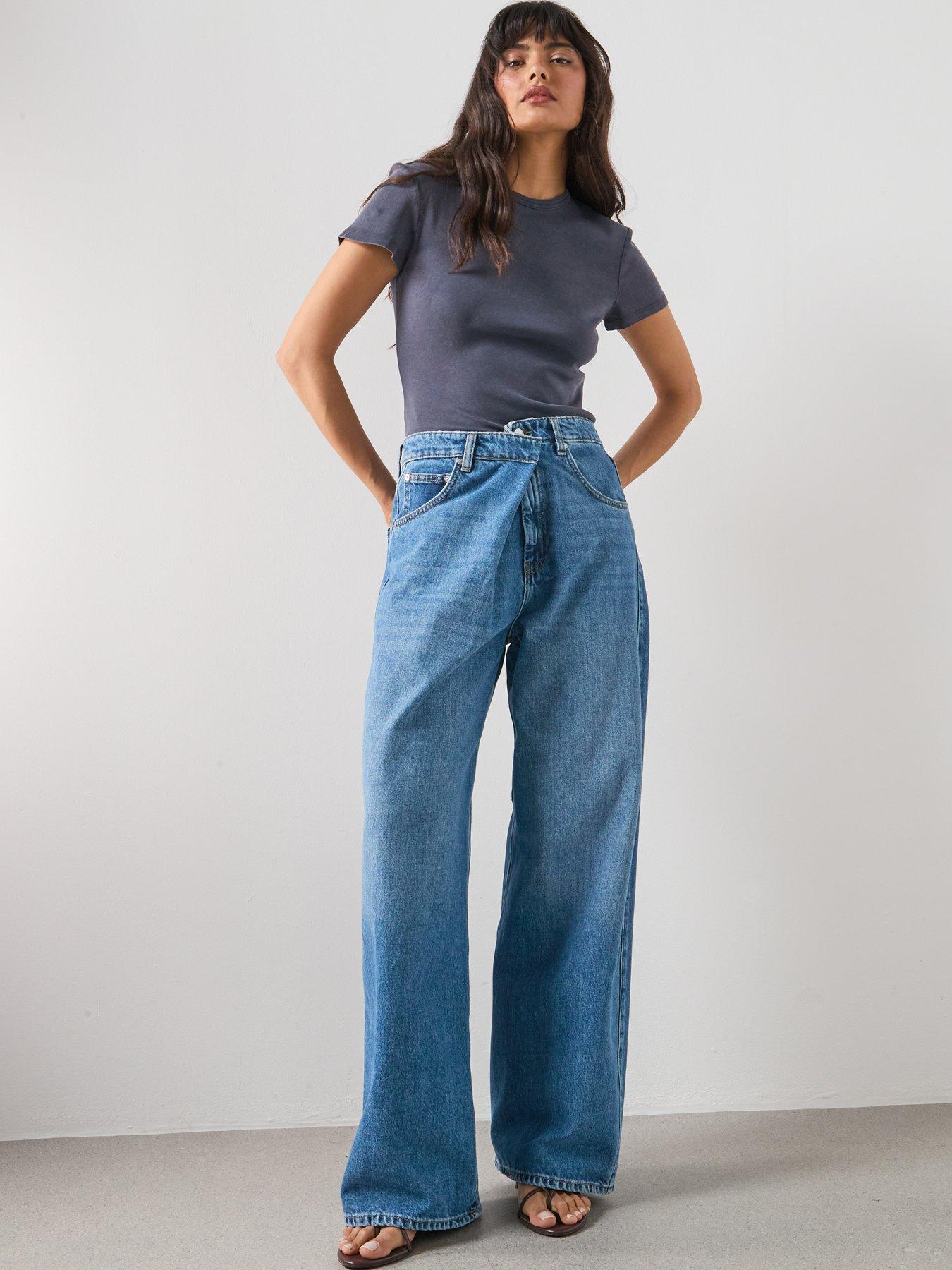 Mango Mid-Rise Balloon Jeans - Blue