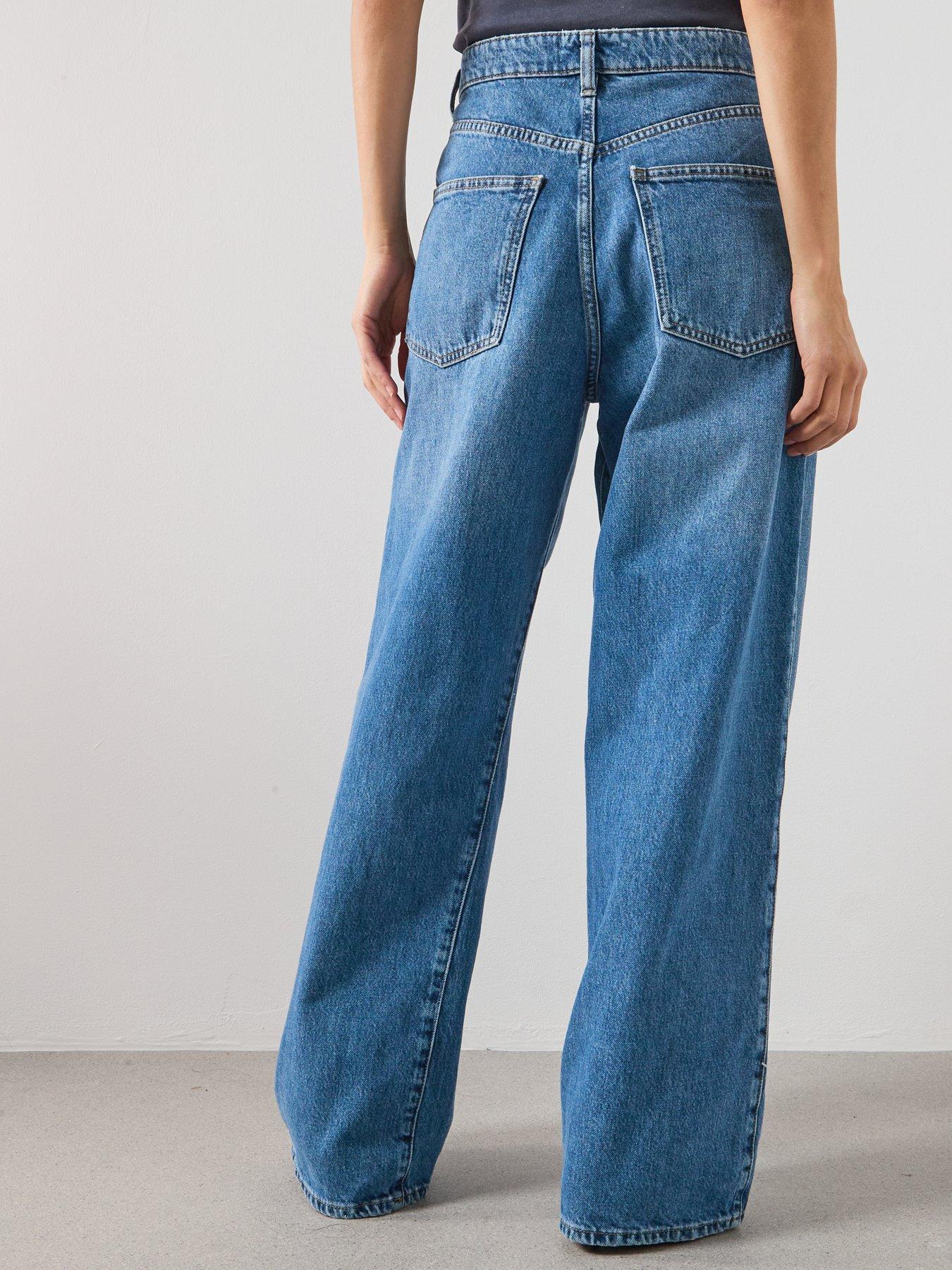  image of mango-mid-rise-balloon-jeans-blue
