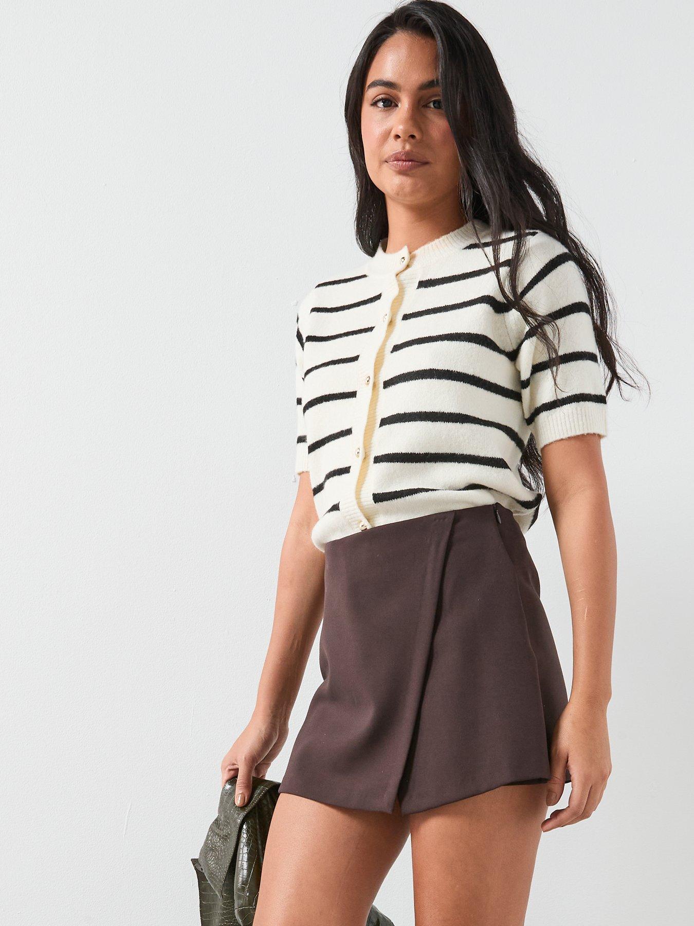 Image 5 of 6 of Mango Wrapped Skort - Brown