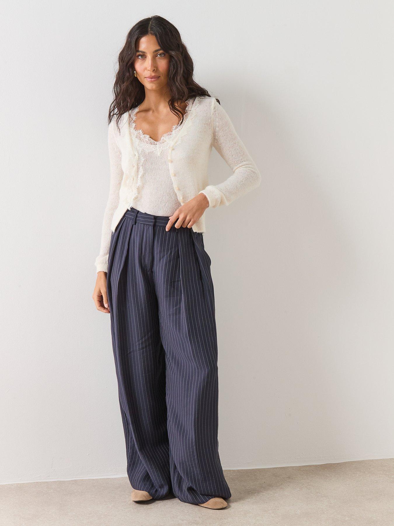  image of mango-lace-knit-cardigan-beige