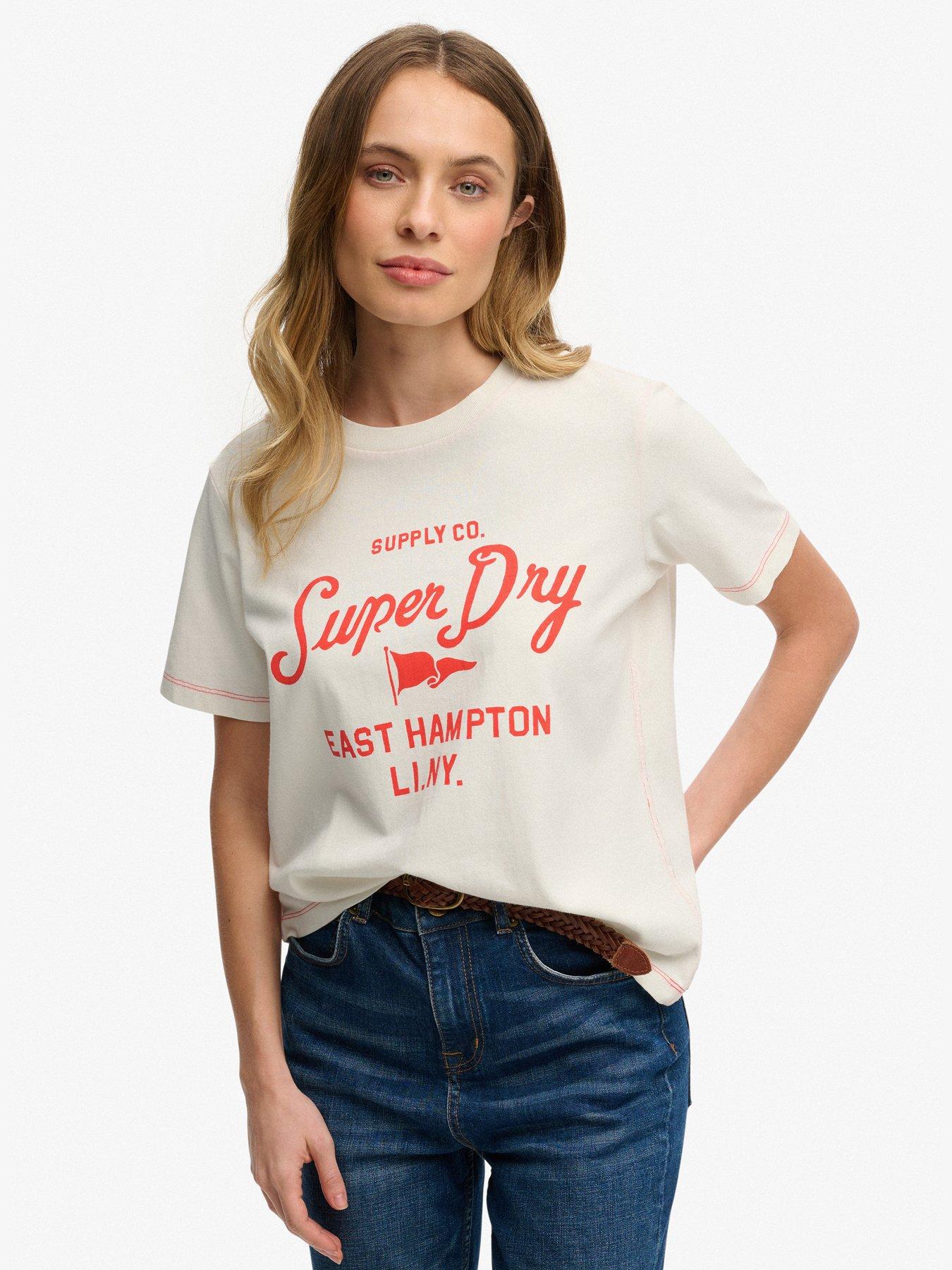  image of superdry-heritage-hamptons-t-shirt-cream