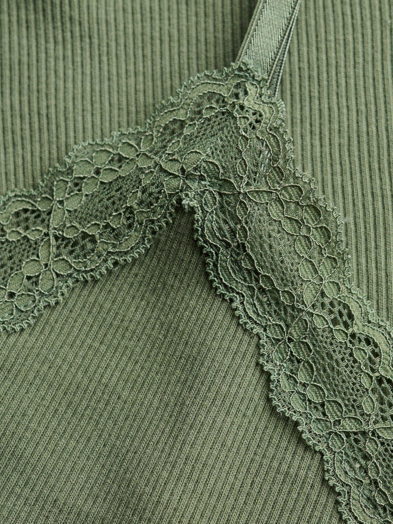 Image 6 of 6 of Superdry Essential Lace Trim Crop Cami