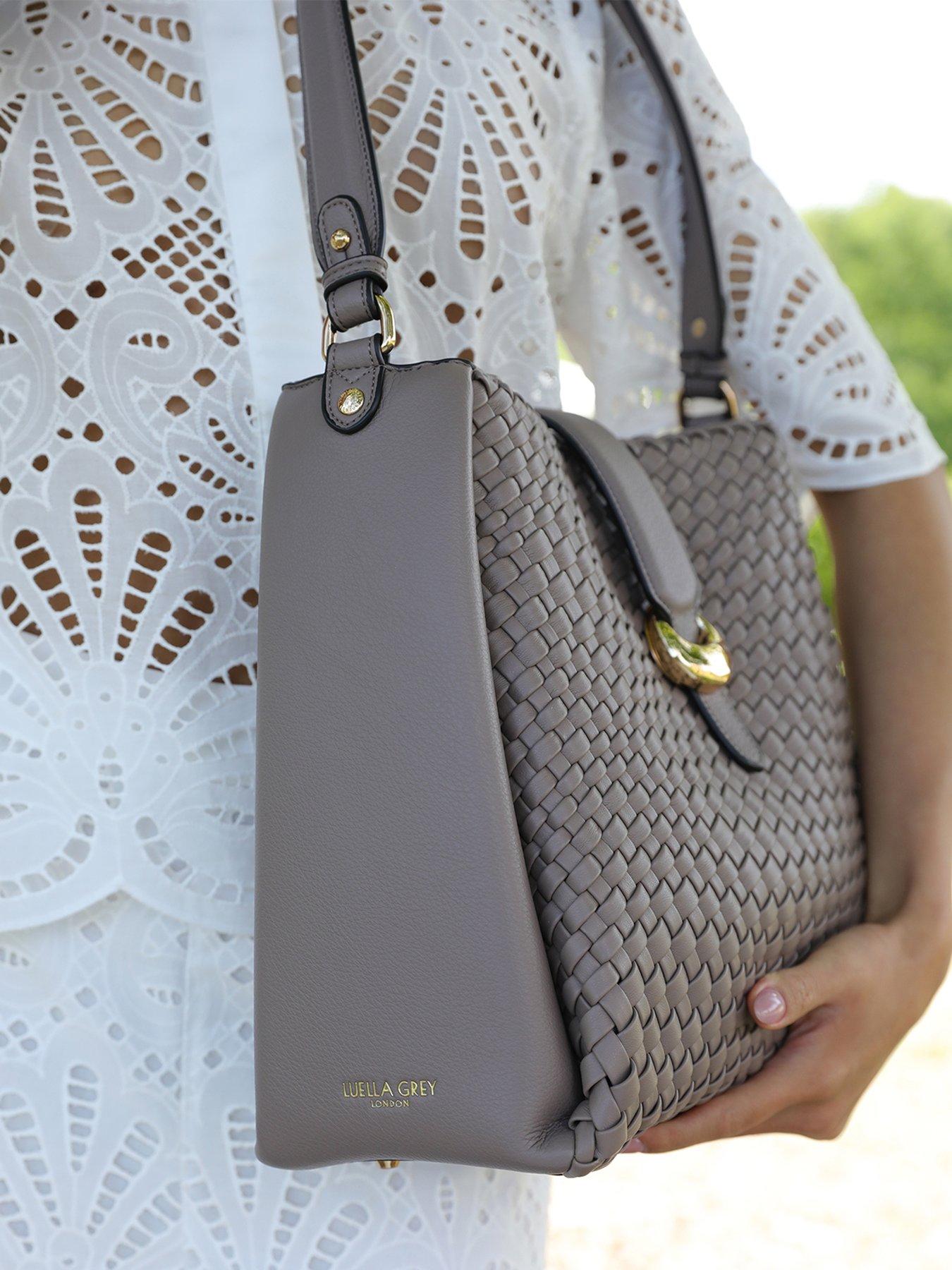 Image 6 of 7 of Luella Grey Flora Large Weave Hobo In Peat
