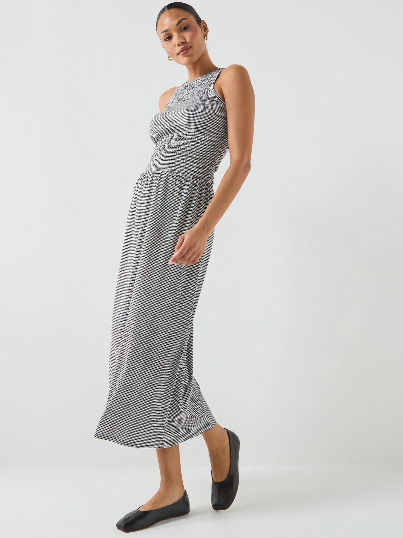  image of only-only-smock-dress-monochrome