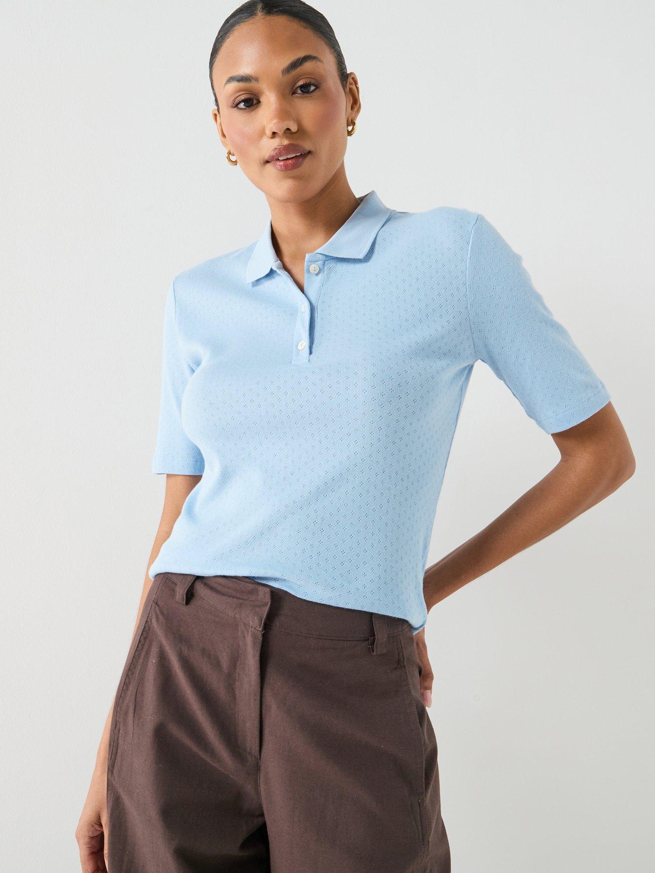 JDY Jdysalsa Short Sleeve Polo Top - Blue