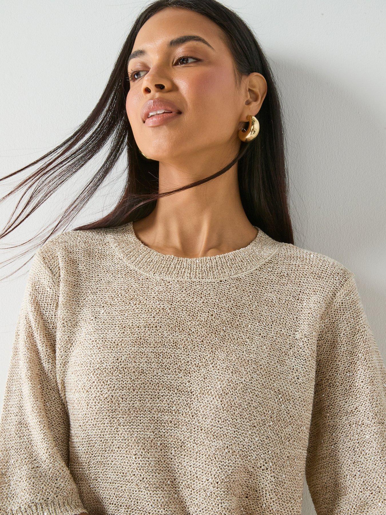 Image 4 of 5 of JDY Jdymia 2/4 O-neck Sequin Pullover Knt