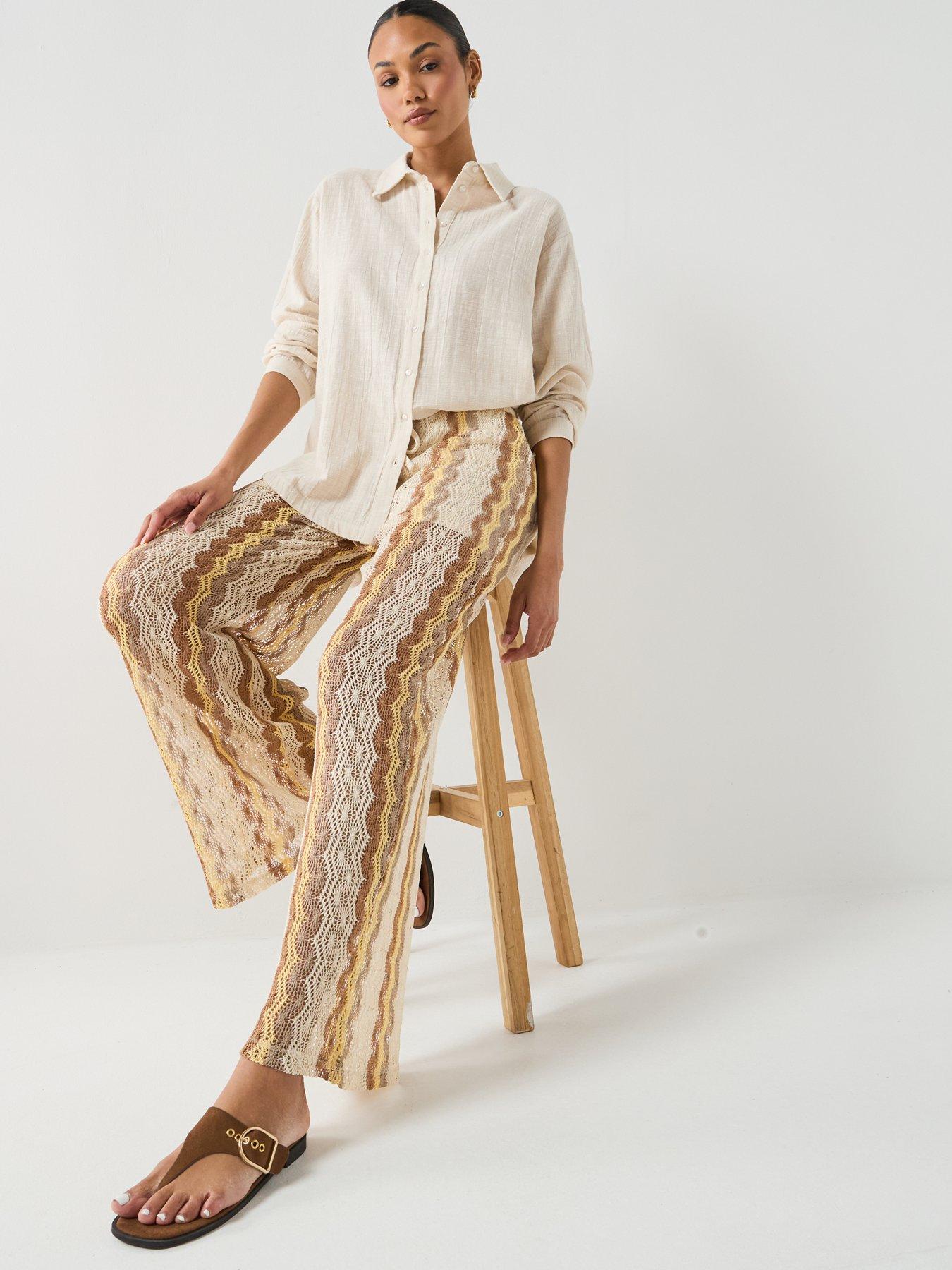 Image 5 of 5 of Vero Moda Vmteresa Hw Wide Leg Pants Jrs Ga - Grey