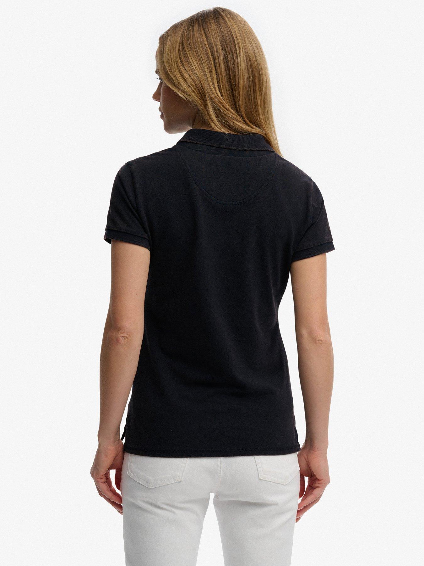  image of superdry-heritage-slim-fit-polo-top-blue