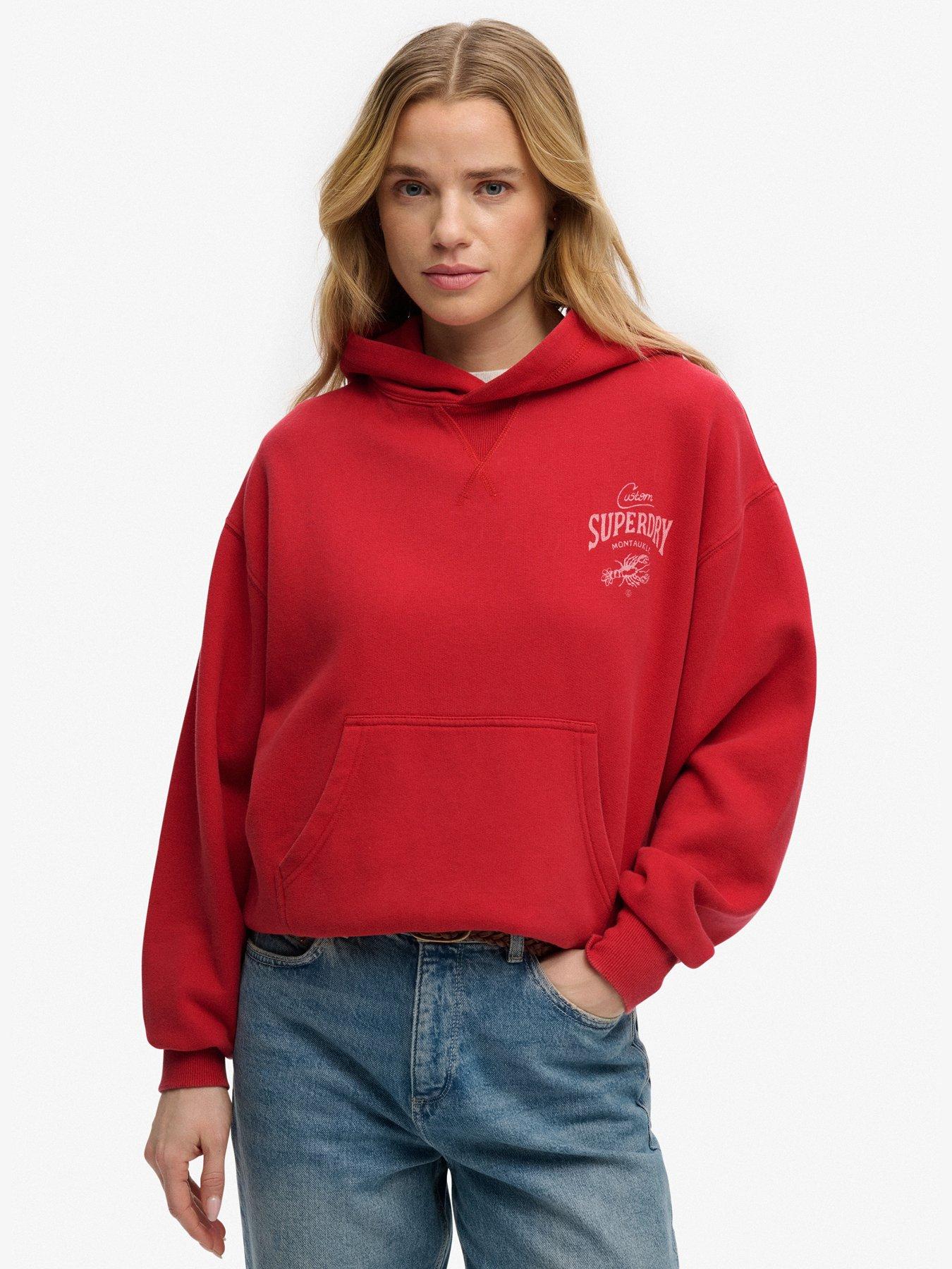 Image 1 of 6 of Superdry Heritage Hamptons Hoodie - Red